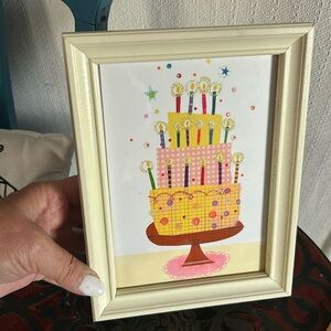 Vintage Framed Birthday Cake